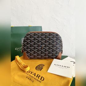 goyard vendome貝殼洗漱包/化妝包 黑棕 為狗牙瘋狂打call 他們