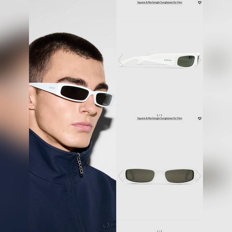 GUCCI新品 GG1778SA size：57口17-145 這款矩形鏡框太陽