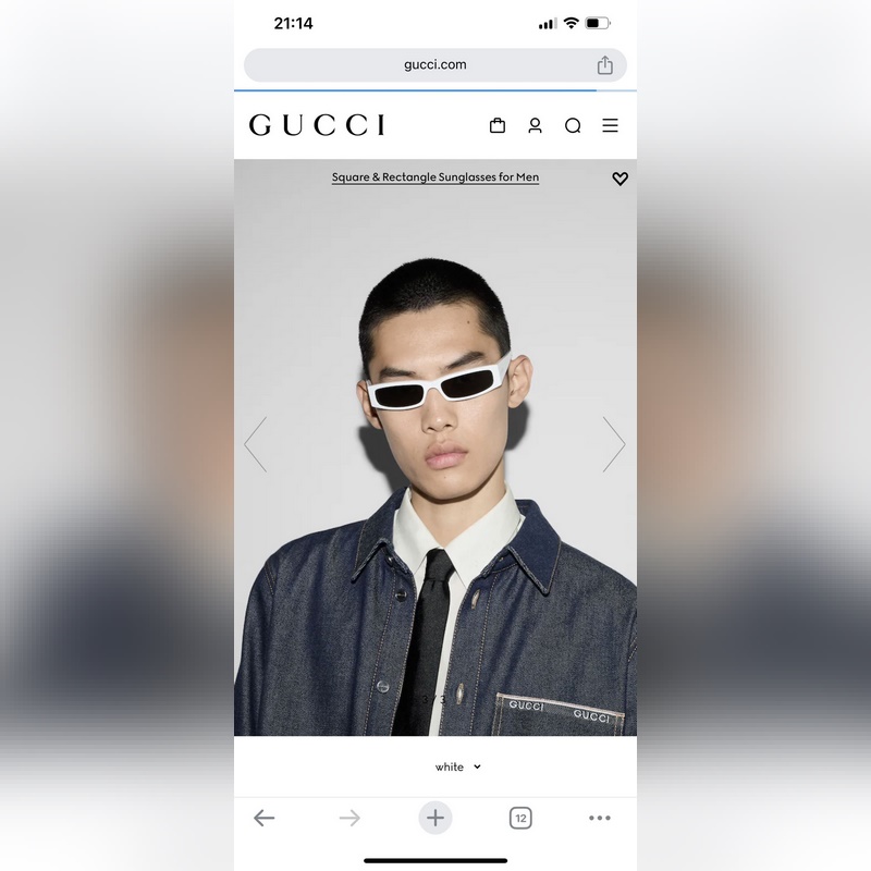 GUCCI新品 GG1778SA size：57口17-145 這款矩形鏡框太陽