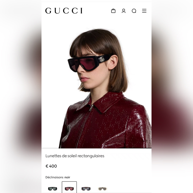 GUCCI MODEL：GG19550  S SIZE：58口7-145