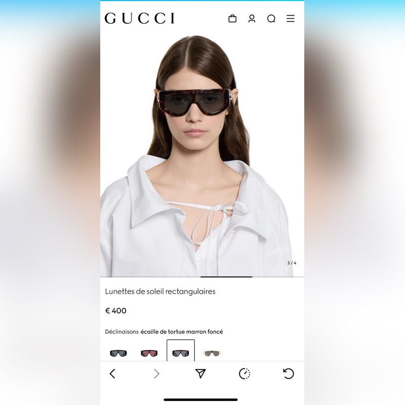 GUCCI MODEL：GG19550  S SIZE：58口7-145