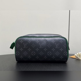 M15246黑花綠色 洗漱包系列 DOPP KIT 盥洗袋 本款 Dopp Ki