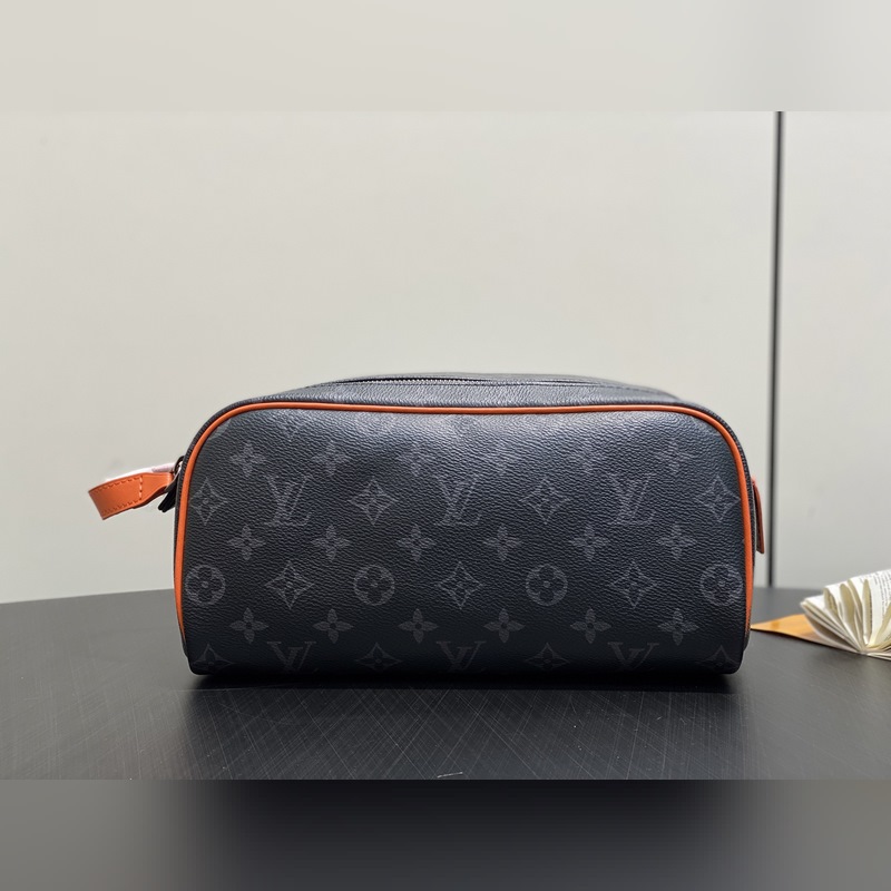 M15246黑花橙色 洗漱包系列 DOPP KIT 盥洗袋 本款 Dopp Ki