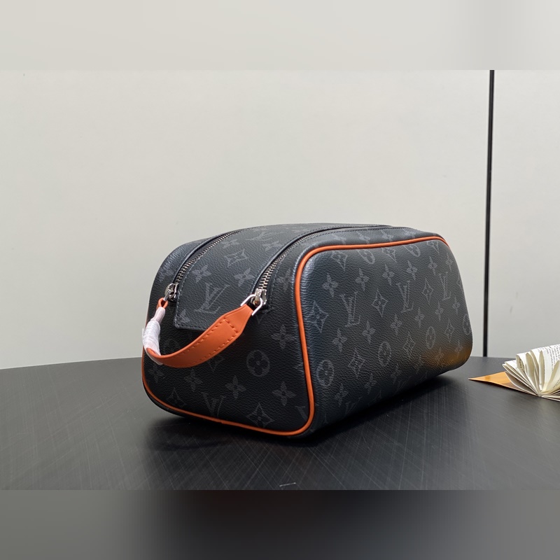 M15246黑花橙色 洗漱包系列 DOPP KIT 盥洗袋 本款 Dopp Ki