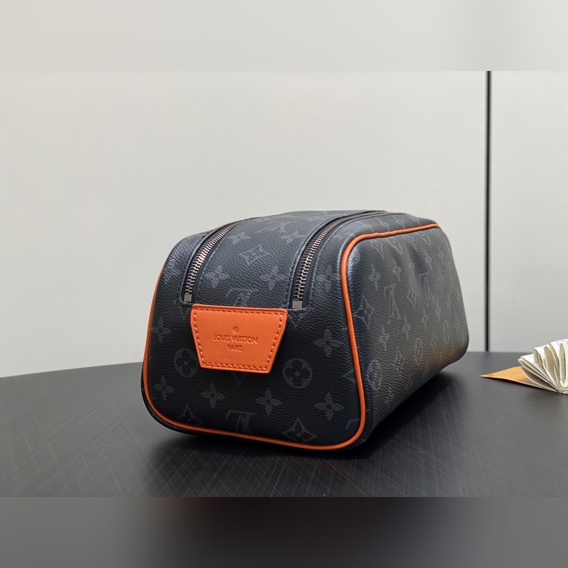 M15246黑花橙色 洗漱包系列 DOPP KIT 盥洗袋 本款 Dopp Ki