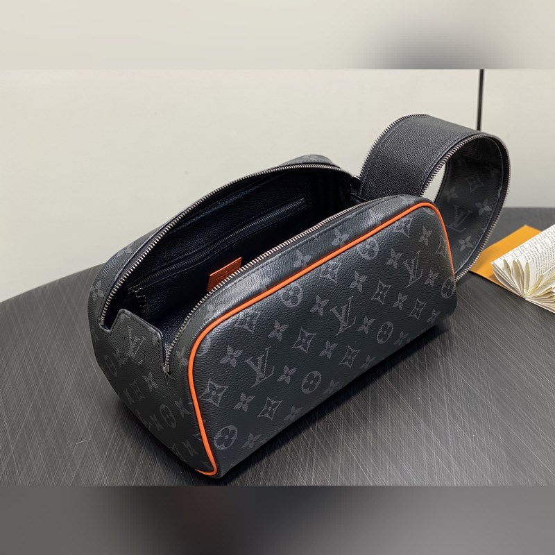 M15246黑花橙色 洗漱包系列 DOPP KIT 盥洗袋 本款 Dopp Ki