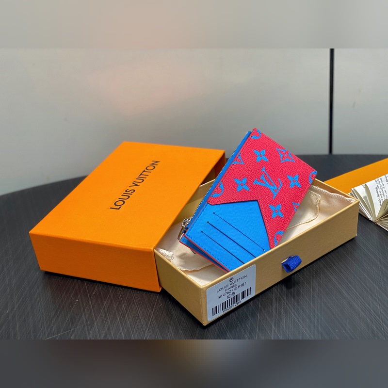 M14762紅色 拉鍊卡包卡夾 新款 Coin拉鍊卡夾 夏日配色出貨！超級便利的