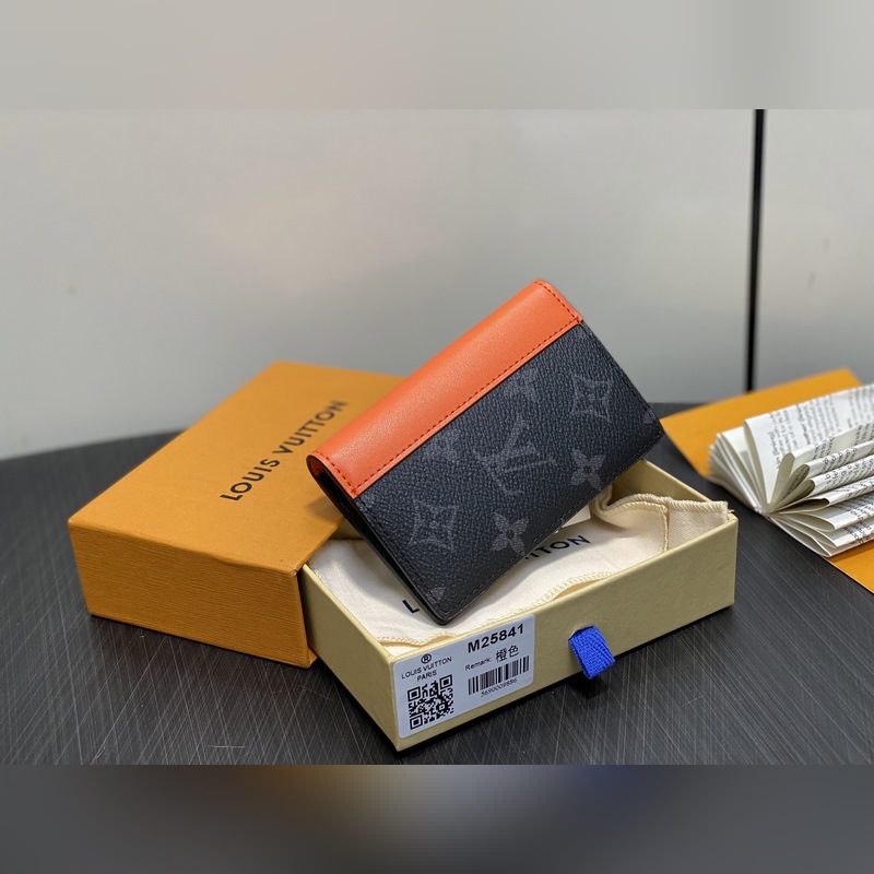 M25841黑花/橙色 卡包錢包 當季新款 口袋錢夾 本款口袋錢夾取材 Mono