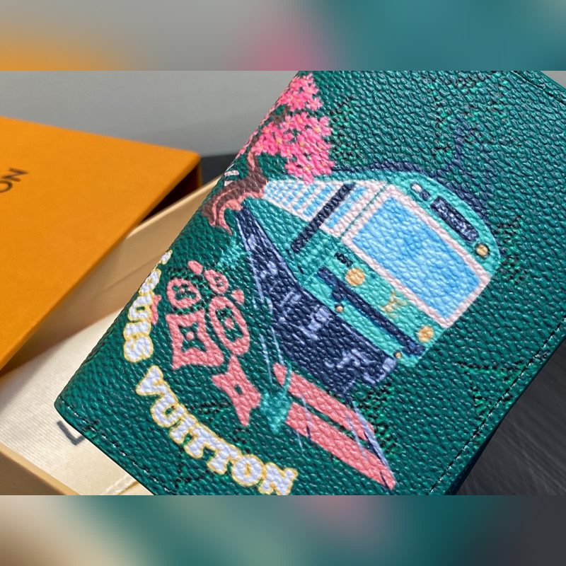 M25971綠色 印花卡包錢包 EARLY ACCESS Lv nigo聯(lián)名 P