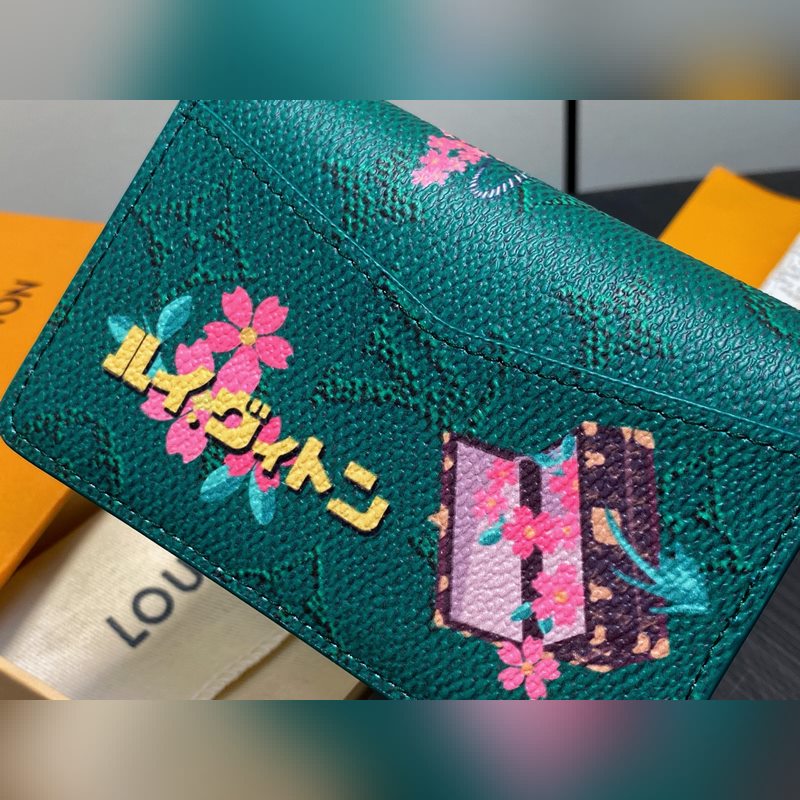 M25971綠色 印花卡包錢包 EARLY ACCESS Lv nigo聯(lián)名 P