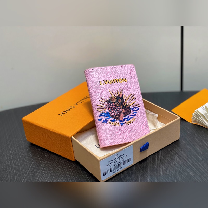 M25973粉色 印花卡包錢包 EARLY ACCESS Lv nigo聯名 P