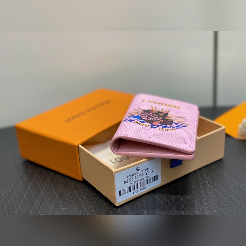 M25973粉色 印花卡包錢包 EARLY ACCESS Lv nigo聯名 P