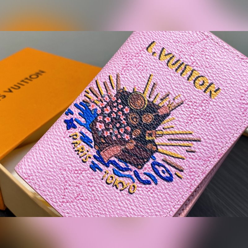 M25973粉色 印花卡包錢包 EARLY ACCESS Lv nigo聯名 P