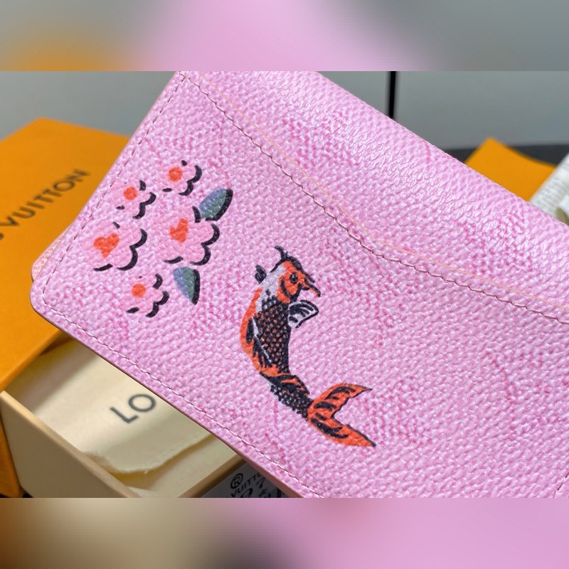M25973粉色 印花卡包錢包 EARLY ACCESS Lv nigo聯名 P