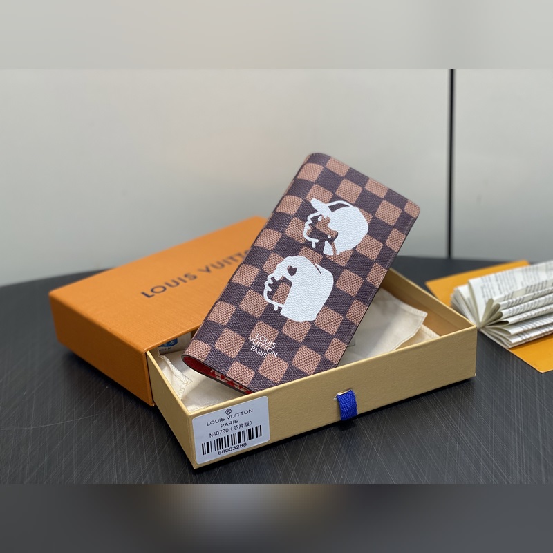 N40780啡格 Lv nigo聯名 頭像絲印長款西裝夾錢包 當季新款 BRAZ