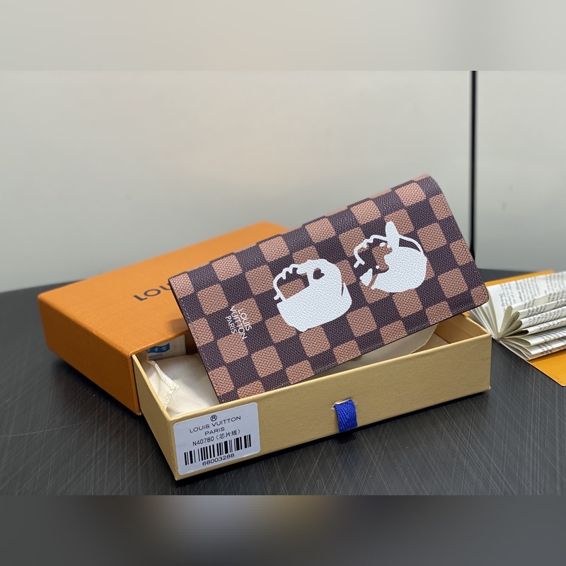 N40780啡格 Lv nigo聯名 頭像絲印長款西裝夾錢包 當季新款 BRAZ