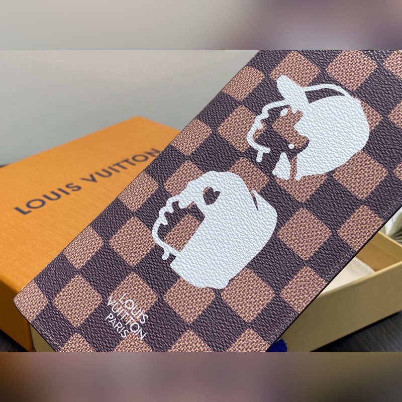 N40780啡格 Lv nigo聯名 頭像絲印長款西裝夾錢包 當季新款 BRAZ