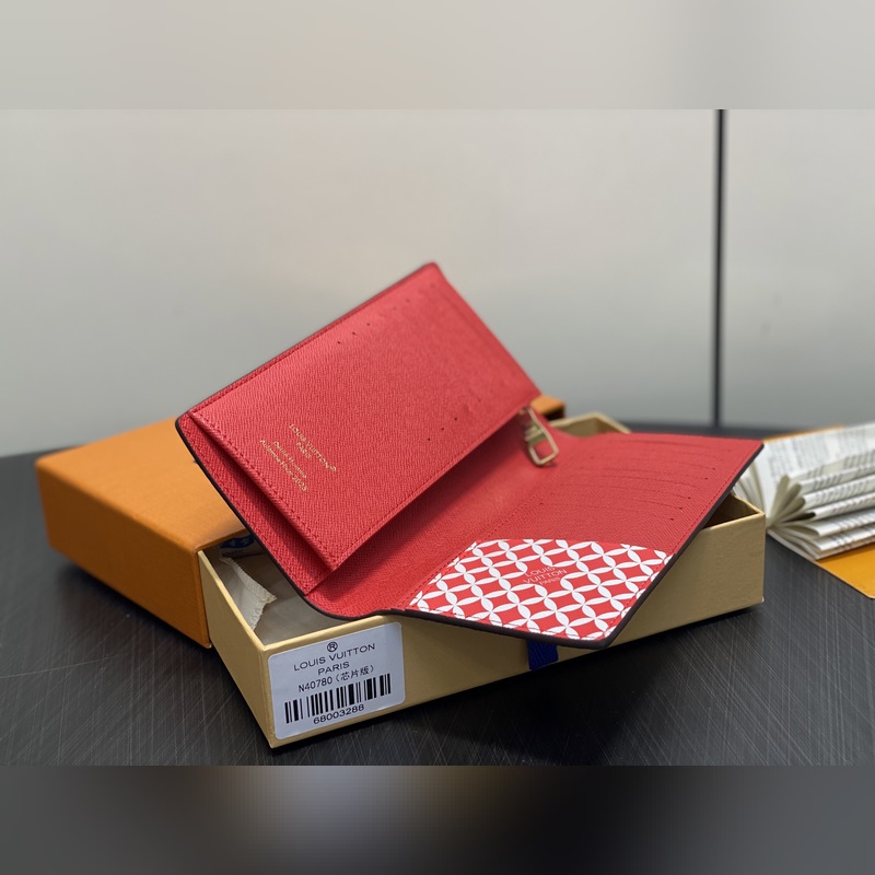 N40780啡格 Lv nigo聯名 頭像絲印長款西裝夾錢包 當季新款 BRAZ