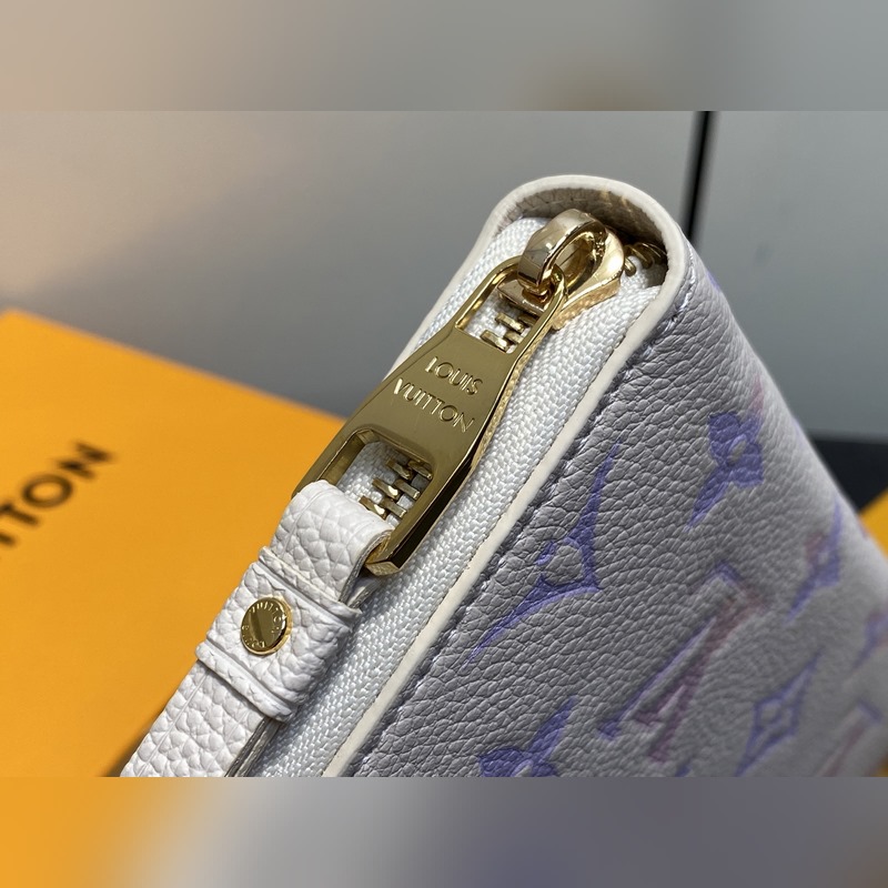 M25594米白 七夕限定幻彩全皮單拉鍊錢包 NEW Zippy Wallet