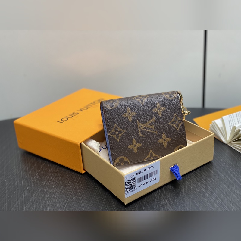 M14613藍色 兩折錢包 本款LV Charms 口袋錢夾 M14718粉 M