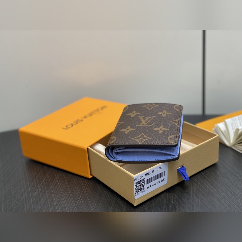 M14613藍色 兩折錢包 本款LV Charms 口袋錢夾 M14718粉 M