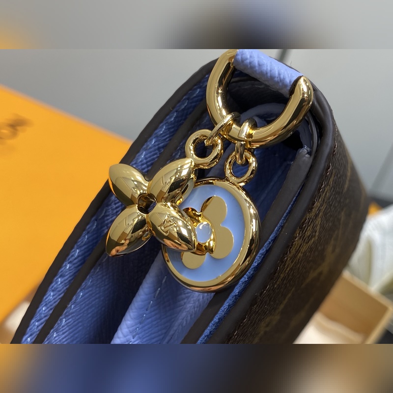 M14613藍色 兩折錢包 本款LV Charms 口袋錢夾 M14718粉 M