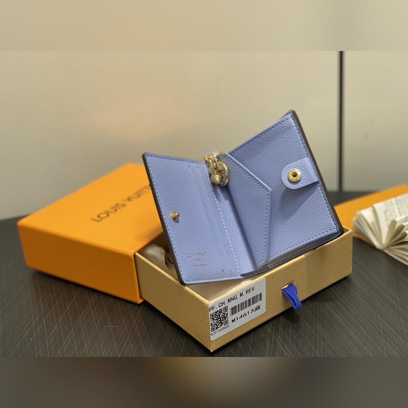 M14613藍色 兩折錢包 本款LV Charms 口袋錢夾 M14718粉 M
