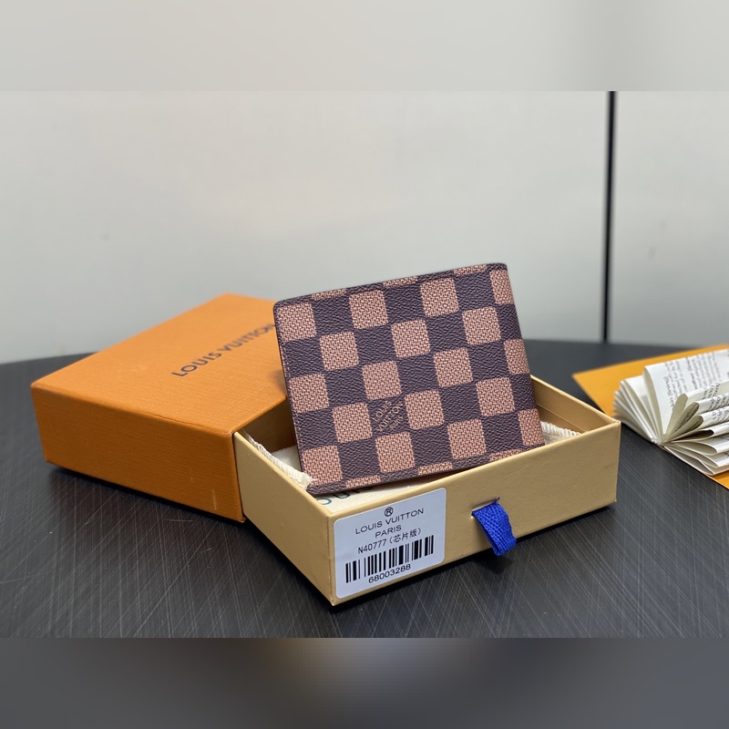 N40777啡格 Lv nigo 聯(lián)名款 頭像絲印短款西裝夾錢包 當季新款 MU