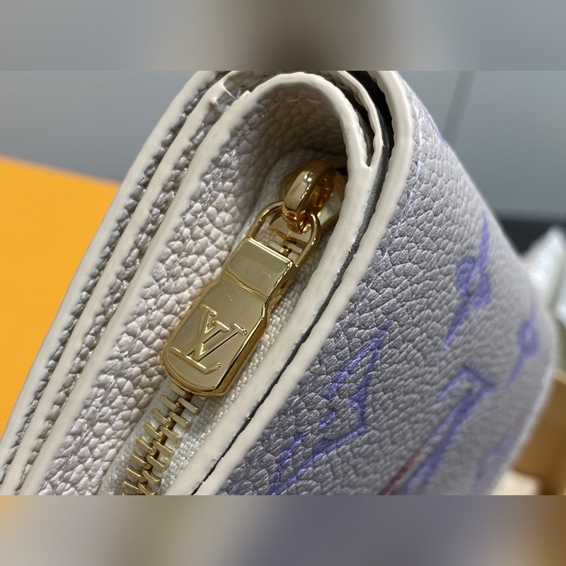 M25595米白 七夕限定幻彩全皮兩折錢包 Claire Wallett 錢夾