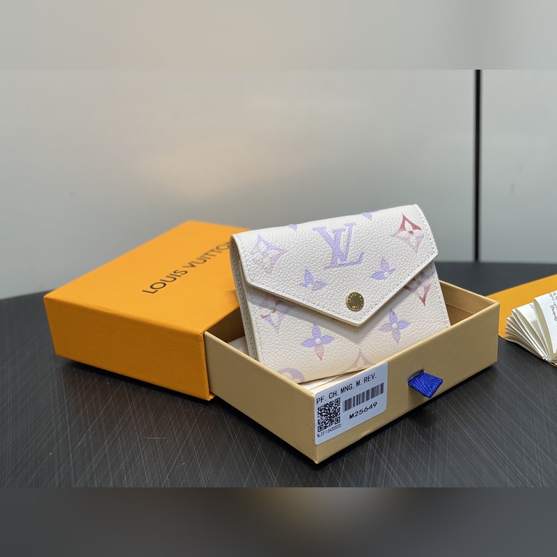 M25649米白 七夕限定幻彩全皮三折錢包 當季新款 VICTORINE 錢夾