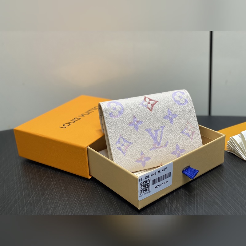 M25649米白 七夕限定幻彩全皮三折錢包 當季新款 VICTORINE 錢夾