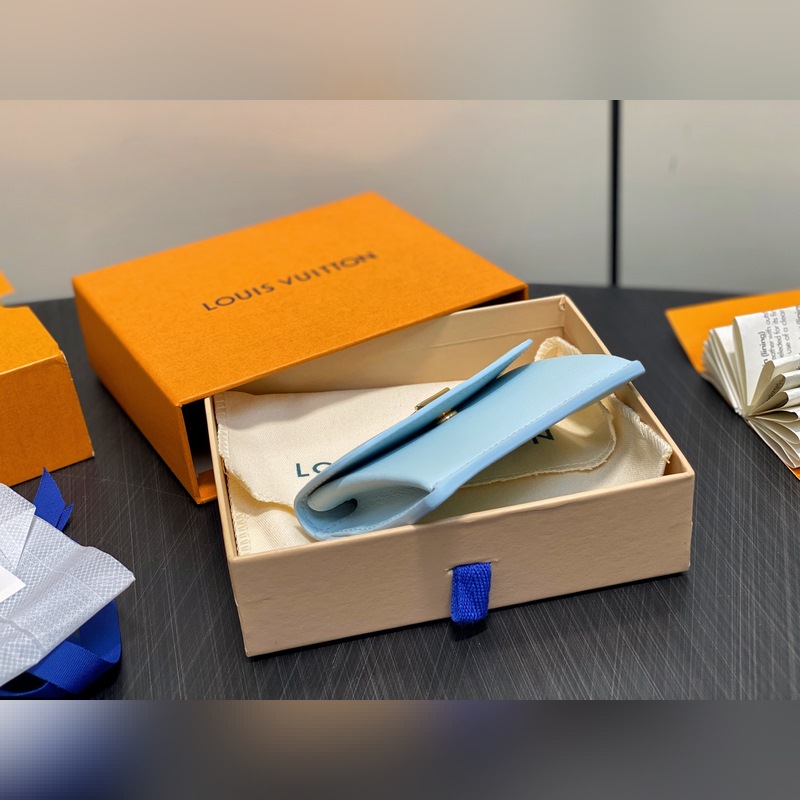 M14614淺藍色 特級升級版 全皮卡包錢包 TINY RECTO VERSO