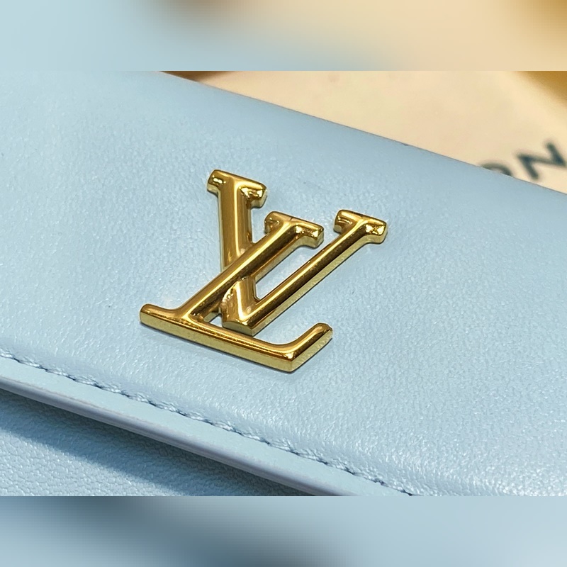 M14614淺藍色 特級升級版 全皮卡包錢包 TINY RECTO VERSO