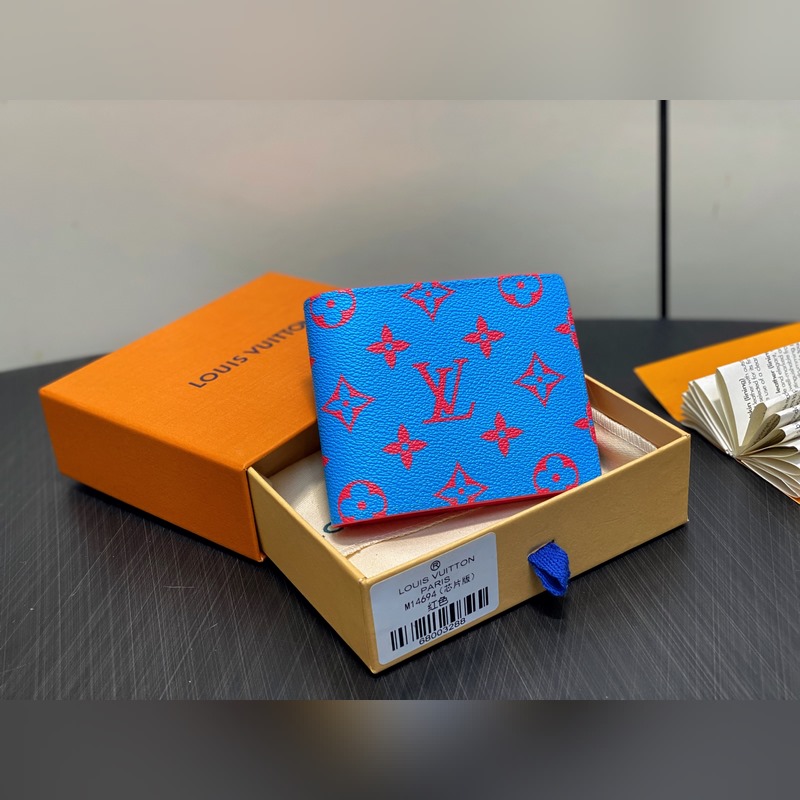 M14694紅色 短款西裝夾錢包 MULTIPLE 錢夾 新款男士短夾 本款 M