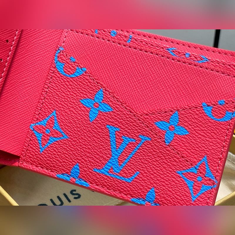 M14694紅色 短款西裝夾錢包 MULTIPLE 錢夾 新款男士短夾 本款 M