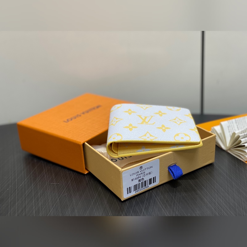 M14694黃色 短款西裝夾錢包 MULTIPLE 錢夾 新款男士短夾 本款 M