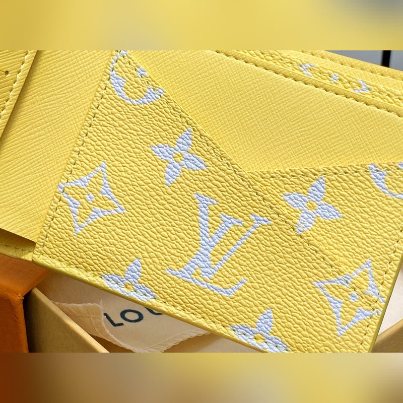 M14694黃色 短款西裝夾錢包 MULTIPLE 錢夾 新款男士短夾 本款 M