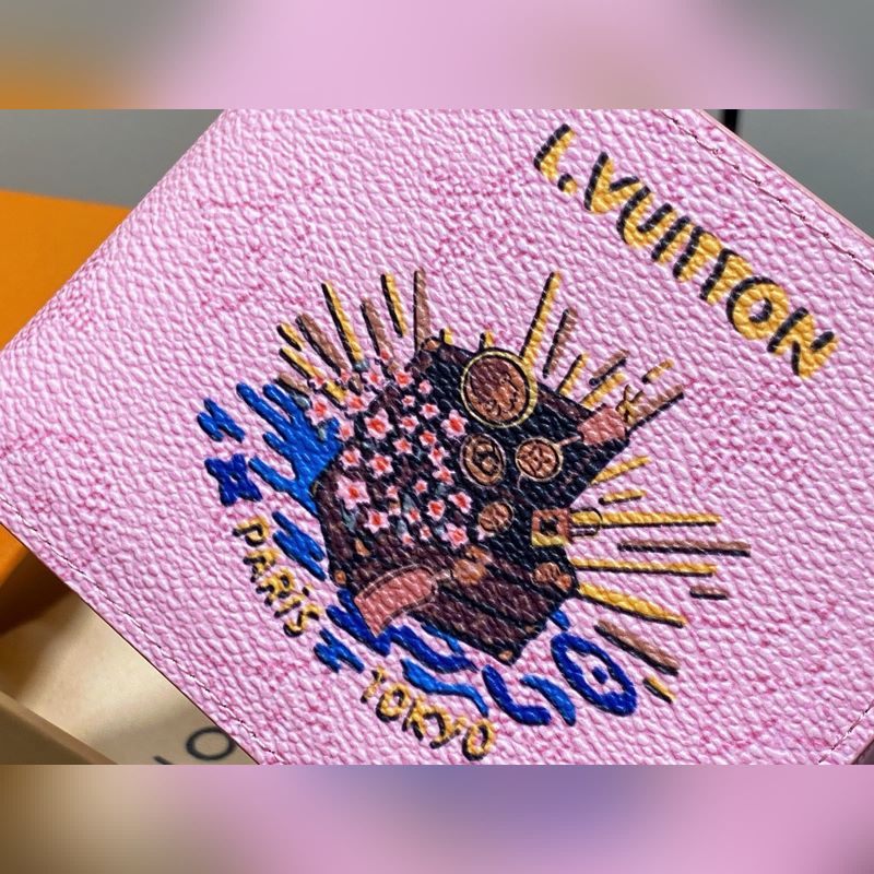 M25986粉色 印花短款西裝夾錢包 EARLY ACCESS Lv nigo聯