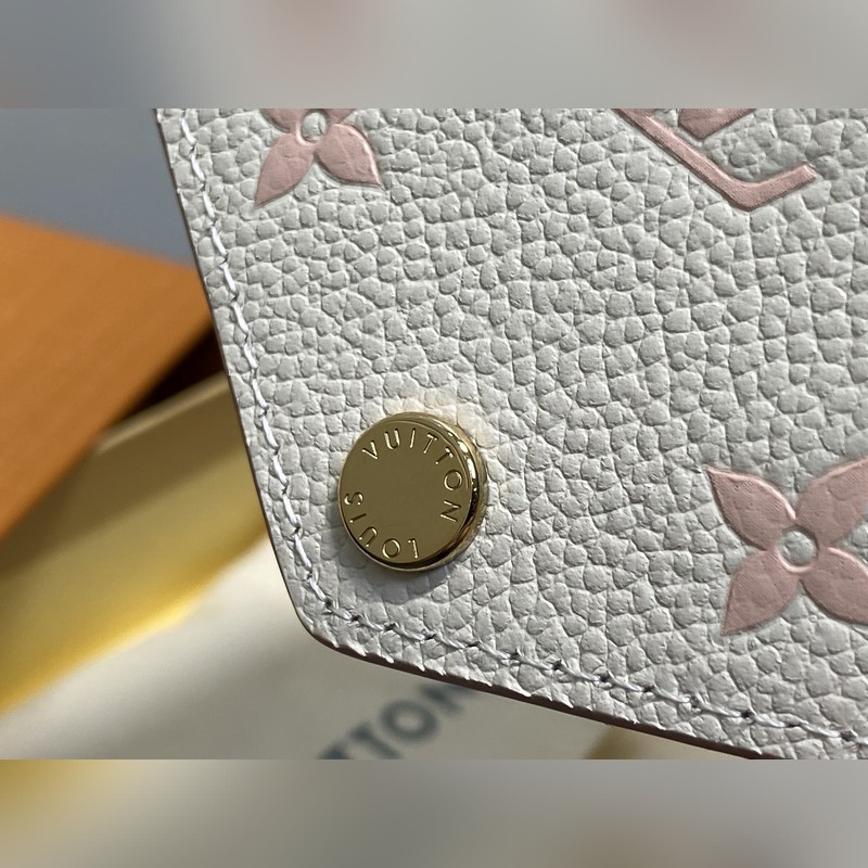 M14967奶油色 絲印全皮三折錢包 Victorine 錢夾 本款 Victo