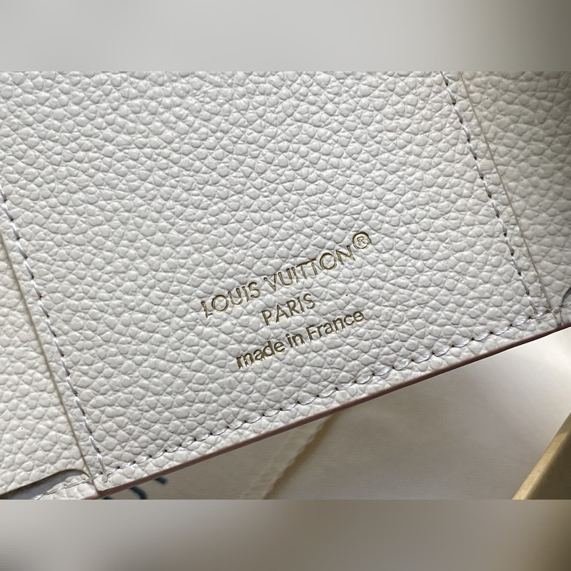 M14967奶油色 絲印全皮三折錢包 Victorine 錢夾 本款 Victo