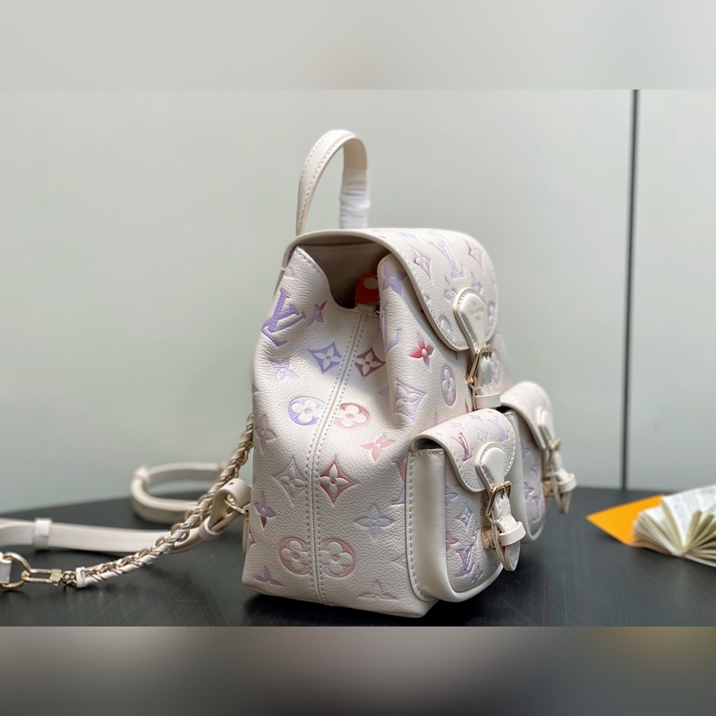 M15113米白漸變 全皮壓花雙肩包系列 BACKUP 雙肩包 M47072 本