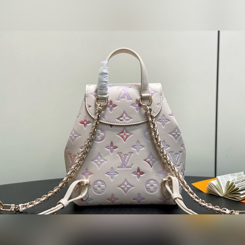 M15113米白漸變 全皮壓花雙肩包系列 BACKUP 雙肩包 M47072 本