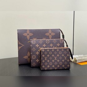 M11248老花/黃花 三件套手包手拿包 TRIO 盥洗袋 本款 Trio 盥洗