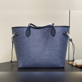 M14856藍(lán)白色 水波紋購(gòu)物袋 NEW Neverfull MM 手袋 M11