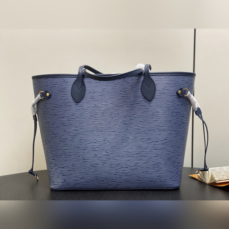 M14856藍(lán)白色 水波紋購物袋 NEW Neverfull MM 手袋 M11