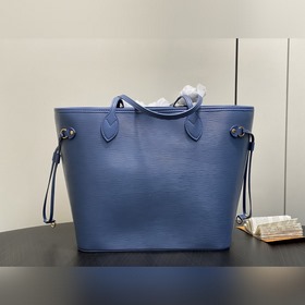 M14856灰藍(lán)色 水波紋購(gòu)物袋 NEW Neverfull MM 手袋 Nev