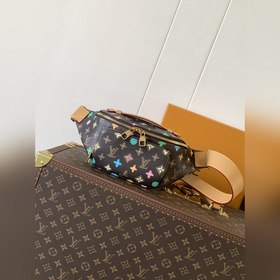 M24858黑彩 頂級(jí)原單 變碼芯片163C RUSH 腰包本款 Rush 腰包