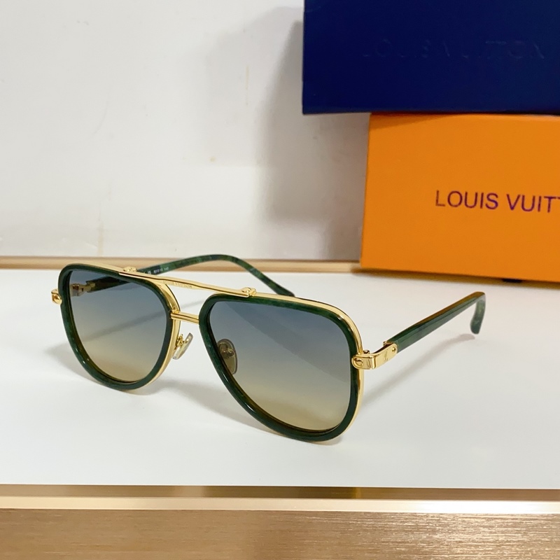 LOUIS VUITTON LV Signature Duo Pilot 蛤蟆鏡