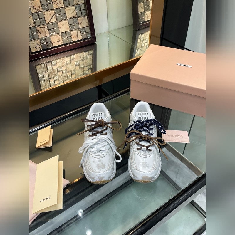 MiuMiu*繆繆miu家2026運動休閑鞋 這款系帶休閑運動鞋妥妥的美式休閑風