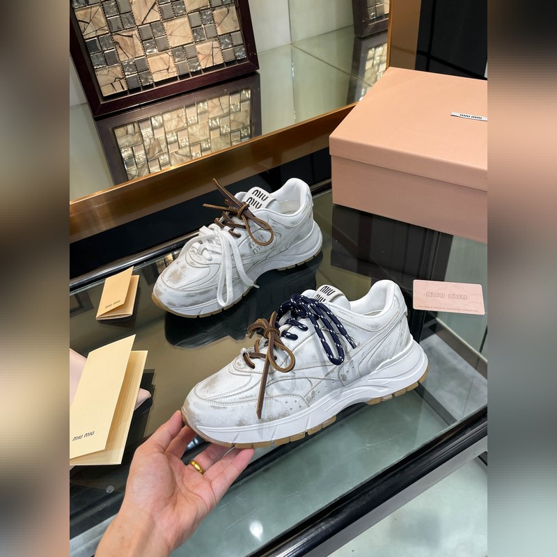 MiuMiu*繆繆miu家2026運動休閑鞋 這款系帶休閑運動鞋妥妥的美式休閑風